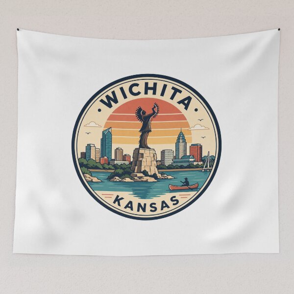 Item preview, Wichita Kansas: Canoe Riverfront, Keeper of the Plains designed and sold by CircinusStore.