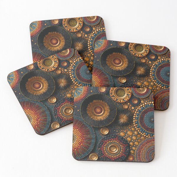 Item preview, Aboriginal Inspired Dot Art - Luxurious Circles Pattern designed and sold by GrinGalore.