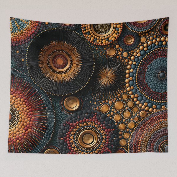 Item preview, Aboriginal Inspired Dot Art - Luxurious Circles Pattern designed and sold by GrinGalore.