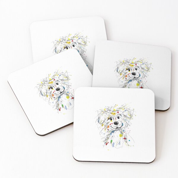 Item preview, Abstract Dog Collage – Color Splash Sketch Tee designed and sold by Artify24.