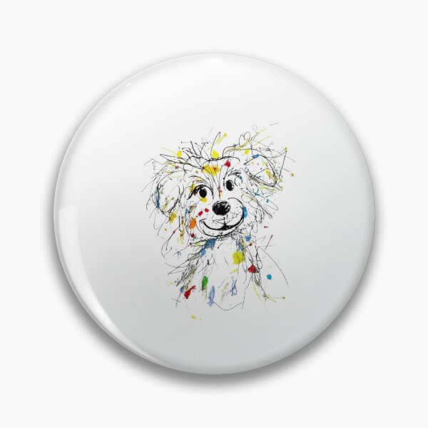 Item preview, Abstract Dog Collage – Color Splash Sketch Tee designed and sold by Artify24.