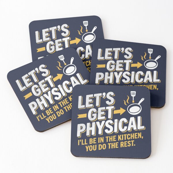 Item preview, Let's Get Physical Funny Cooking Kitchen Pun designed and sold by Amir Faysal.