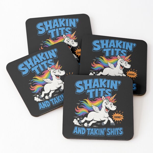 Item preview, Shakin’ Tits And Takin’ Shits Funny Unicorn designed and sold by MakmurMpxgo.