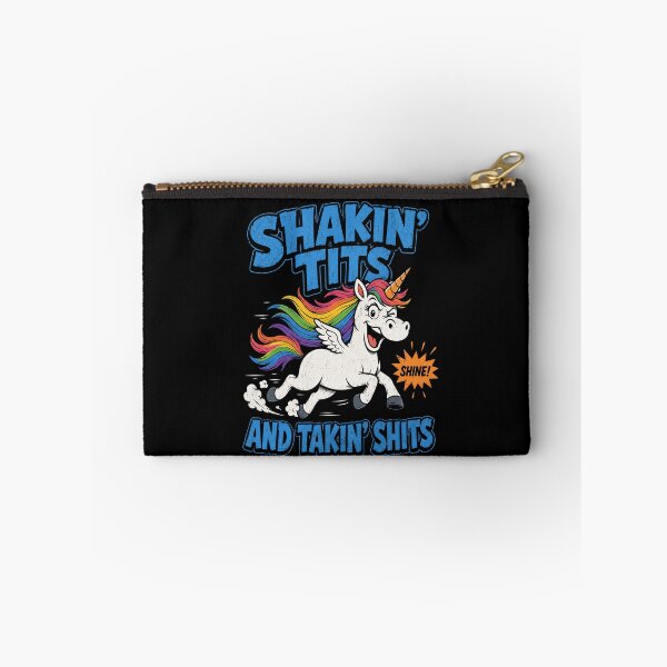 Item preview, Shakin’ Tits And Takin’ Shits Funny Unicorn designed and sold by MakmurMpxgo.