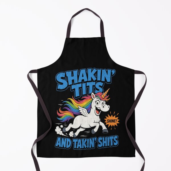 Item preview, Shakin’ Tits And Takin’ Shits Funny Unicorn designed and sold by MakmurMpxgo.