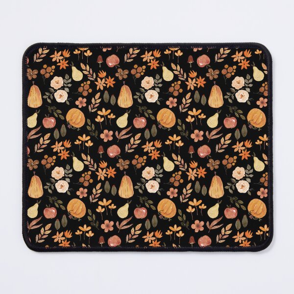Item preview, Autumn Fruit Watercolor Pattern on Black designed and sold by Zaya_art.