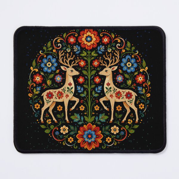Item preview, Polish Folk Art Deer Floral Design designed and sold by Gomqes.
