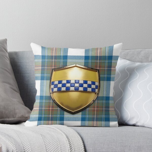 Item preview, Stewart High Steward of Scotland Arms and Muted Blue Tartan designed and sold by Kirrindy Designs.
