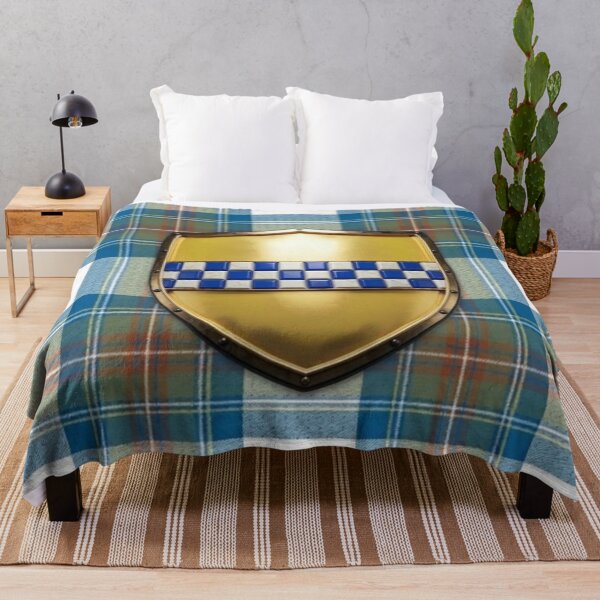 Artikelvorschau, Stewart High Steward of Scotland Arms and Muted Blue Tartan entworfen und verkauft von Kirrindy Designs.