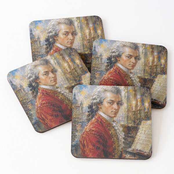 Item preview, Wolfgang Mozart, Austrian composer painting. designed and sold by GalleryKauffeld.