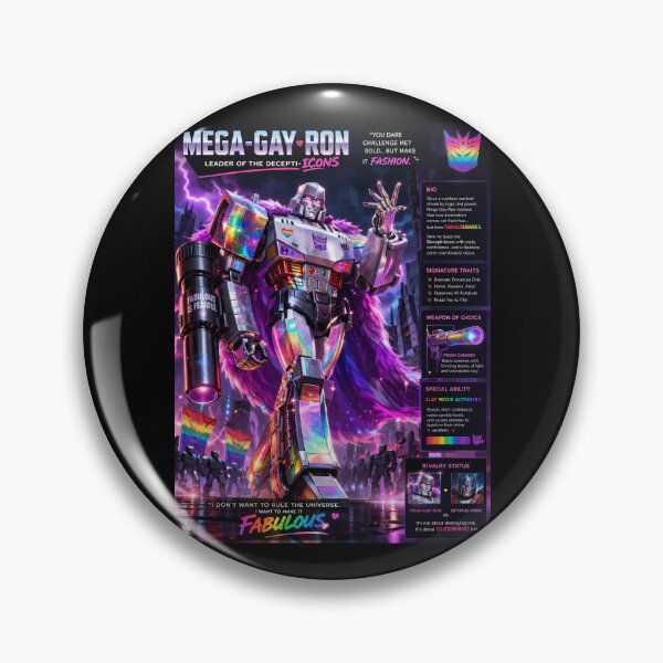 Item preview, Mega-Gay-Ron – Leader of the Decepti-Icons designed and sold by onlin3boutiqu3.
