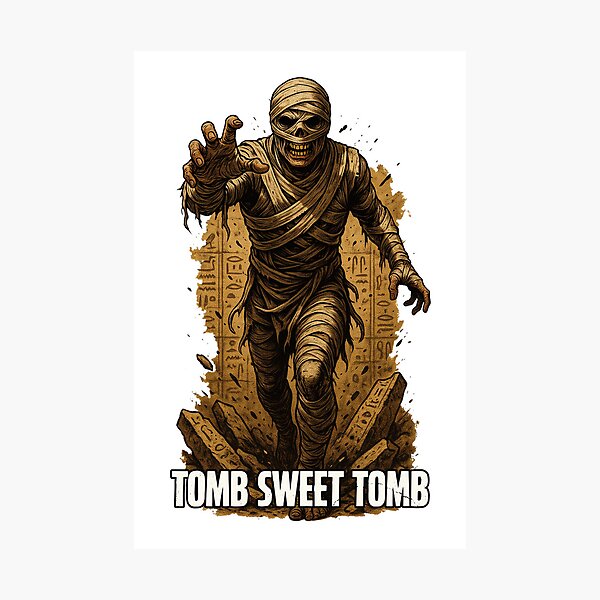 Item preview, Tomb Sweet Tomb, Mummy Vintage Horror Movie designed and sold by CryptReel.