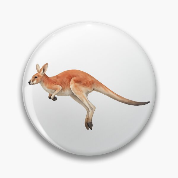 Item preview, Red Kangaroo Mid-Leap — Watercolour designed and sold by Jaruart.