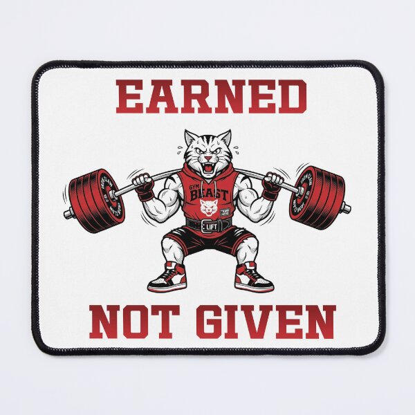 Item preview, Gym Cat – Earned, not given designed and sold by Bilel ★★★★★.