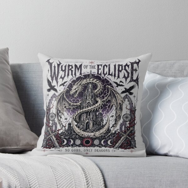 Item preview, Gothic Dragon Cathedral Eclipse Dark Fantasy Art designed and sold by InkspirationGraphics.