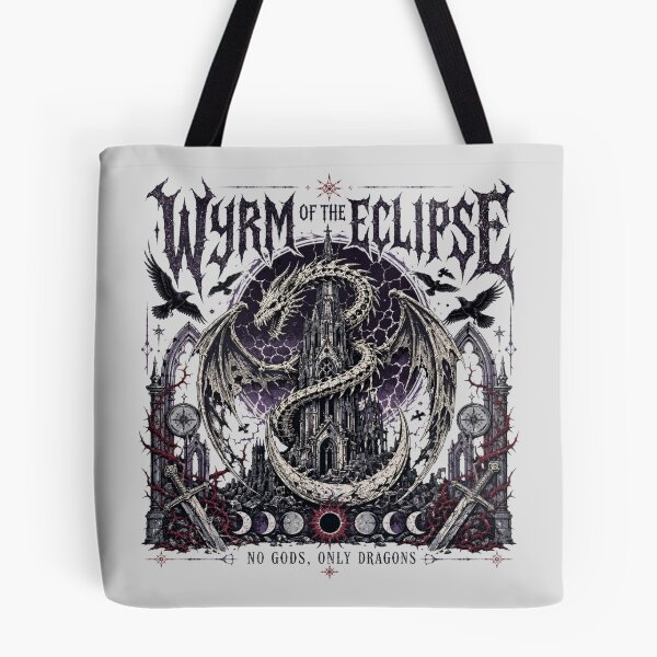 Item preview, Gothic Dragon Cathedral Eclipse Dark Fantasy Art designed and sold by InkspirationGraphics.