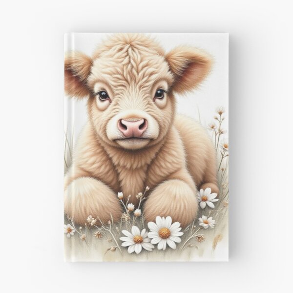 Item preview, Rustic Whimsy: Fluffy Highland Calf Canvas Art designed and sold by CodellCreations.