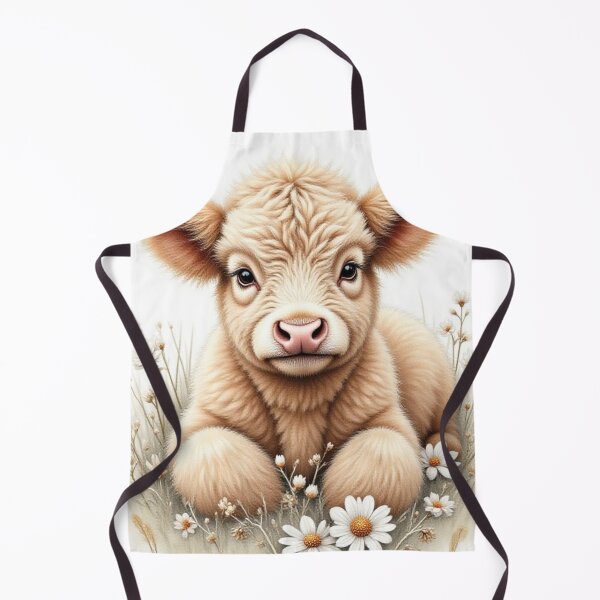 Item preview, Rustic Whimsy: Fluffy Highland Calf Canvas Art designed and sold by CodellCreations.