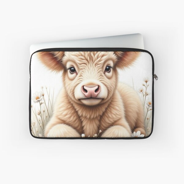 Item preview, Rustic Whimsy: Fluffy Highland Calf Canvas Art designed and sold by CodellCreations.