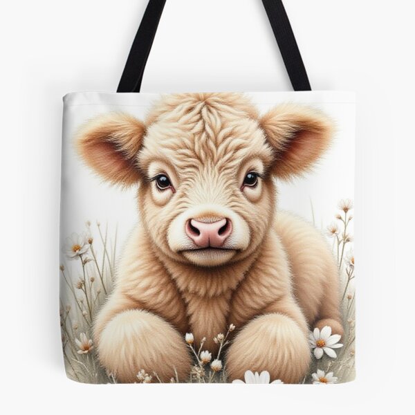 Item preview, Rustic Whimsy: Fluffy Highland Calf Canvas Art designed and sold by CodellCreations.