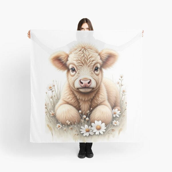 Item preview, Rustic Whimsy: Fluffy Highland Calf Canvas Art designed and sold by CodellCreations.