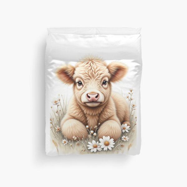 Item preview, Rustic Whimsy: Fluffy Highland Calf Canvas Art designed and sold by CodellCreations.