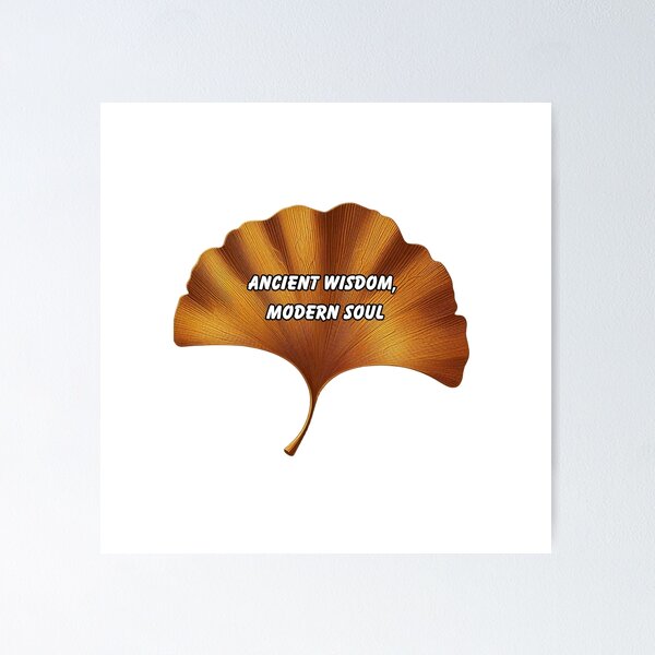 Item preview, Ancient Wisdom Modern Soul Ginkgo Leaf Sticker – Botanical Zen Inspiration, Nature Aesthetic, Motivational Vinyl Decal designed and sold by Pandey14.
