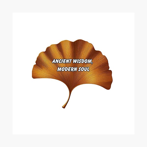 Item preview, Ancient Wisdom Modern Soul Ginkgo Leaf Sticker – Botanical Zen Inspiration, Nature Aesthetic, Motivational Vinyl Decal designed and sold by Pandey14.