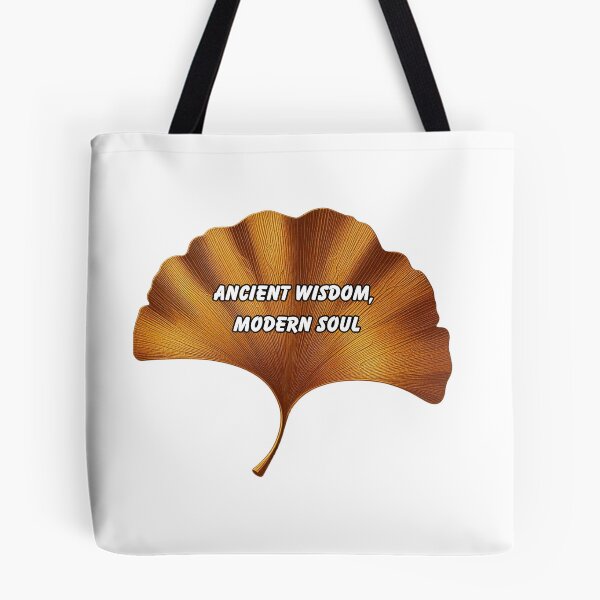 Item preview, Ancient Wisdom Modern Soul Ginkgo Leaf Sticker – Botanical Zen Inspiration, Nature Aesthetic, Motivational Vinyl Decal designed and sold by Pandey14.