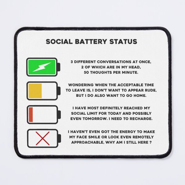 Item preview, Social Battery Status designed and sold by Colni.