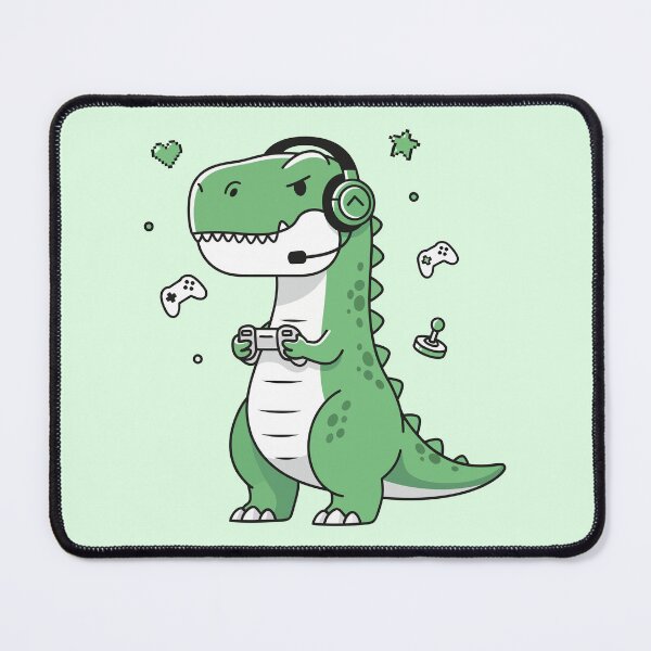 Item preview, Cute Gamer T-Rex Dinosaur Playing Video Games designed and sold by Amir Faysal.