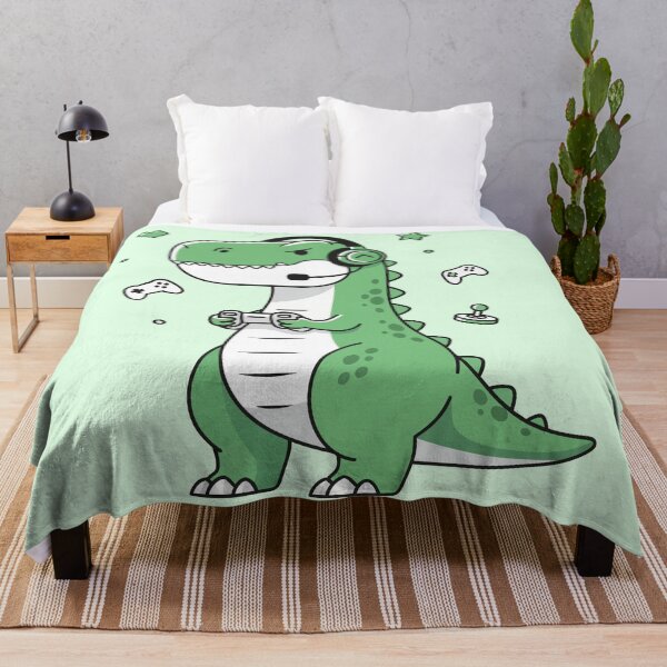 Item preview, Cute Gamer T-Rex Dinosaur Playing Video Games designed and sold by Amir Faysal.