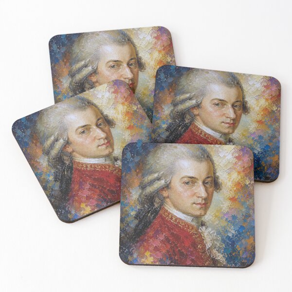 Item preview, Wolfgang Mozart, Austrian composer painting. designed and sold by GalleryKauffeld.