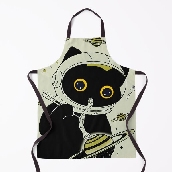 Item preview, Astronaut Black Cat Eating Noodles Space Ramen Lover designed and sold by PurrfectHome.