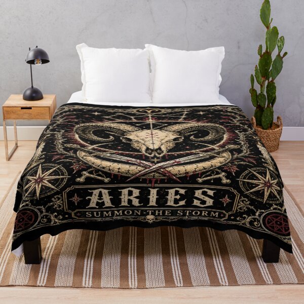 Item preview, Aries Gothic Zodiac Dark Celestial Sigil designed and sold by InkspirationGraphics.