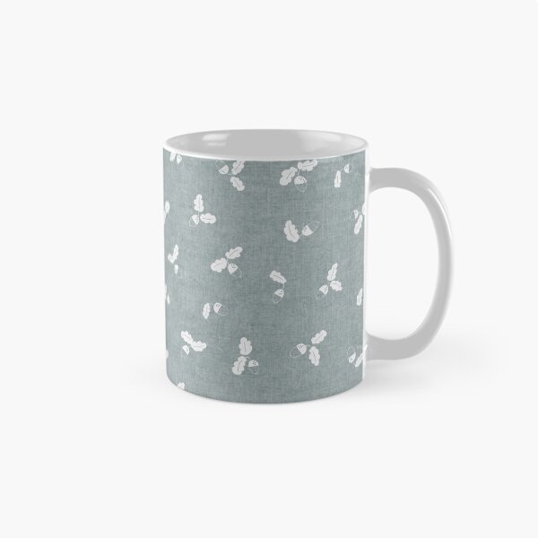 Item preview, minimal tossed acorn oak leaves scandinavian japandi autumn Sea Mist Blue designed and sold by RenattaZare.
