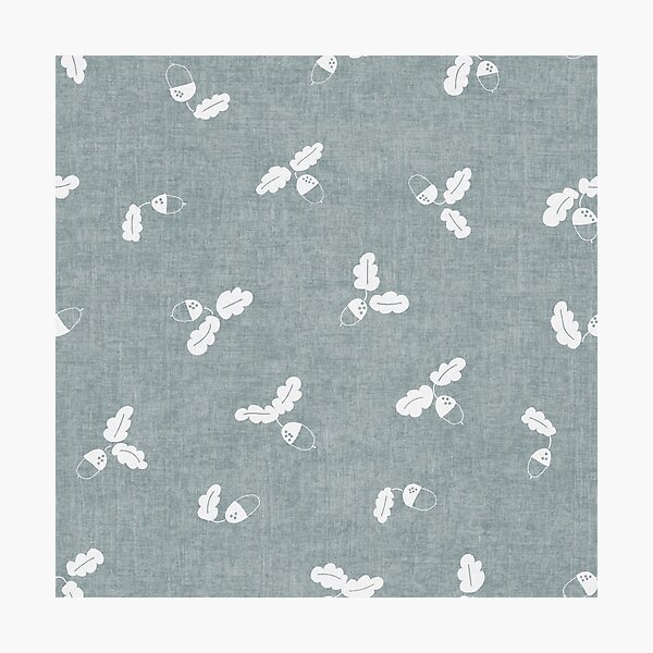 Item preview, minimal tossed acorn oak leaves scandinavian japandi autumn Sea Mist Blue designed and sold by RenattaZare.