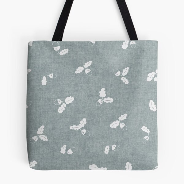 Item preview, minimal tossed acorn oak leaves scandinavian japandi autumn Sea Mist Blue designed and sold by RenattaZare.
