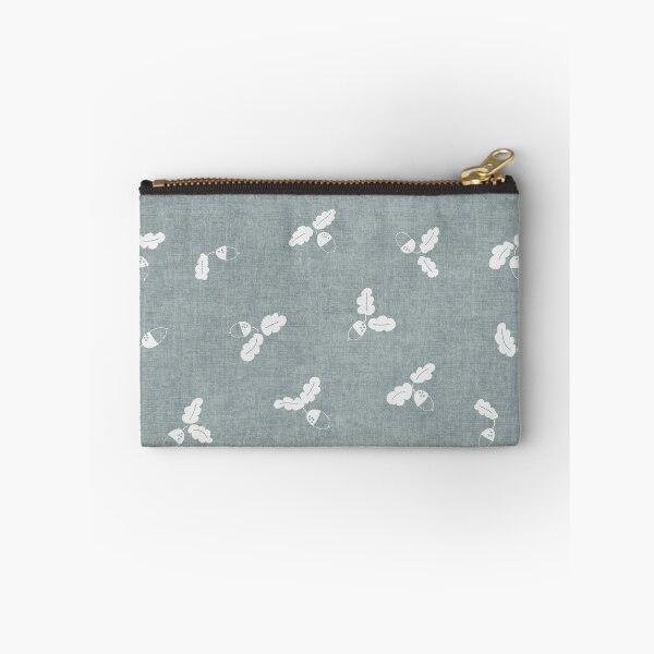 Item preview, minimal tossed acorn oak leaves scandinavian japandi autumn Sea Mist Blue designed and sold by RenattaZare.