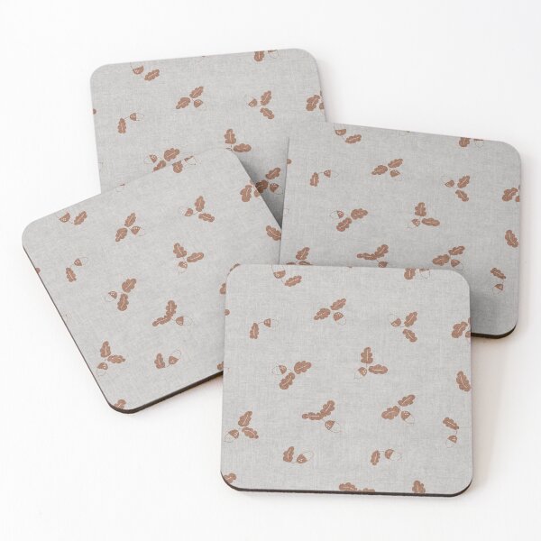 Item preview, minimal tossed acorn oak leaves scandinavian japandi autumn warm beige  designed and sold by RenattaZare.