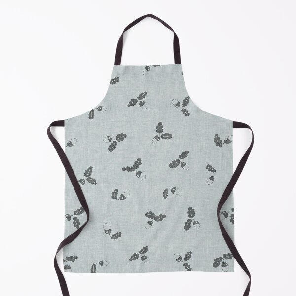 Item preview, minimal tossed acorn oak leaves scandinavian japandi autumn winter sky blue grey designed and sold by RenattaZare.