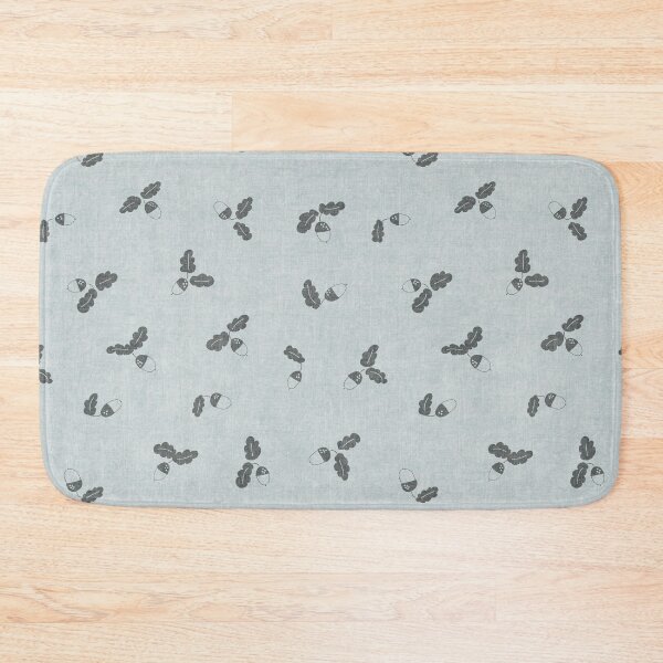 Item preview, minimal tossed acorn oak leaves scandinavian japandi autumn winter sky blue grey designed and sold by RenattaZare.