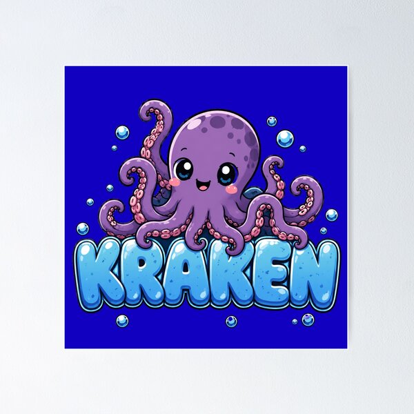Aperçu de l'œuvre Kraken Cryptide Kawaii créée et vendue par redsharkuk.