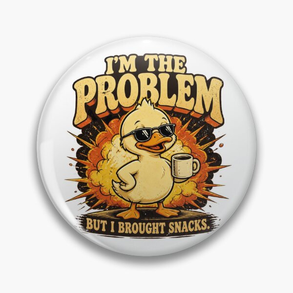 Item preview, I'm The Problem But I Brought Snacks Funny Duck Vintage Graphic T-Shirt designed and sold by Cavalier-org.