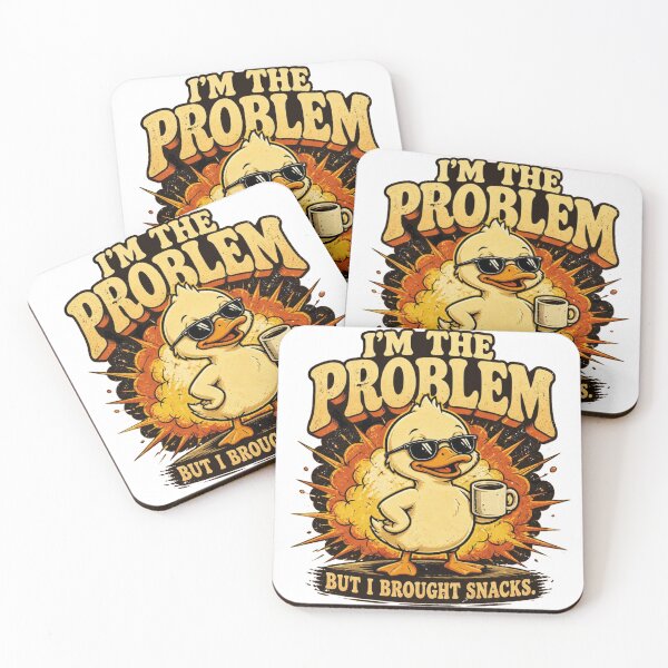 Item preview, I'm The Problem But I Brought Snacks Funny Duck Vintage Graphic T-Shirt designed and sold by Cavalier-org.