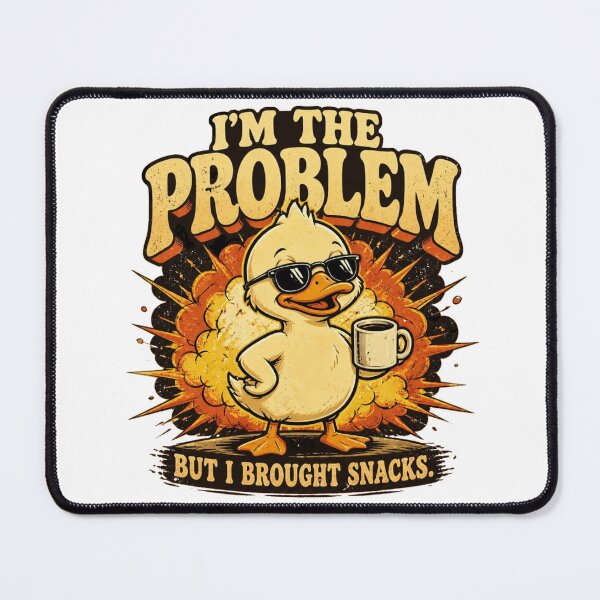 Item preview, I'm The Problem But I Brought Snacks Funny Duck Vintage Graphic T-Shirt designed and sold by Cavalier-org.