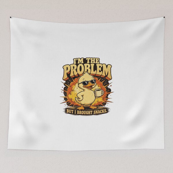 Item preview, I'm The Problem But I Brought Snacks Funny Duck Vintage Graphic T-Shirt designed and sold by Cavalier-org.