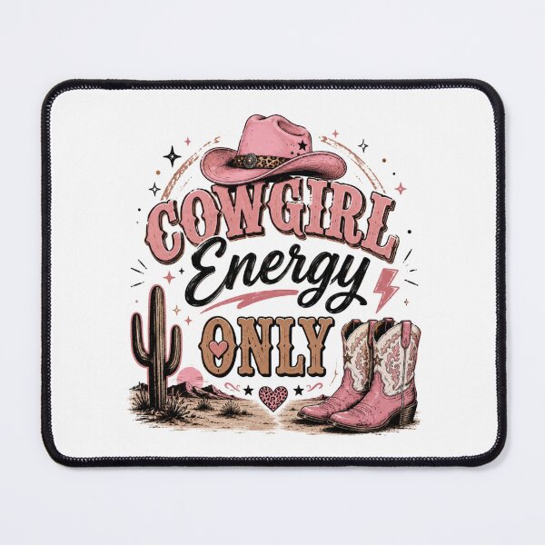 Item preview, Cowgirl Energy Only Pink Western Design – Cute Retro Cowgirl Aesthetic T-Shirt & Sticker designed and sold by Artimax-Studio.