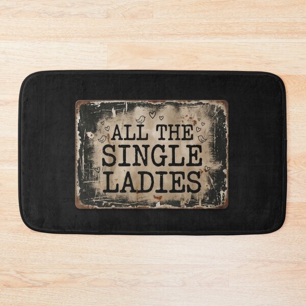 Item preview, All The Single Ladies Vintage Rustic Typography Design with Birds and Hearts Funny Quote Gift designed and sold by Anastasiia Yurevych.