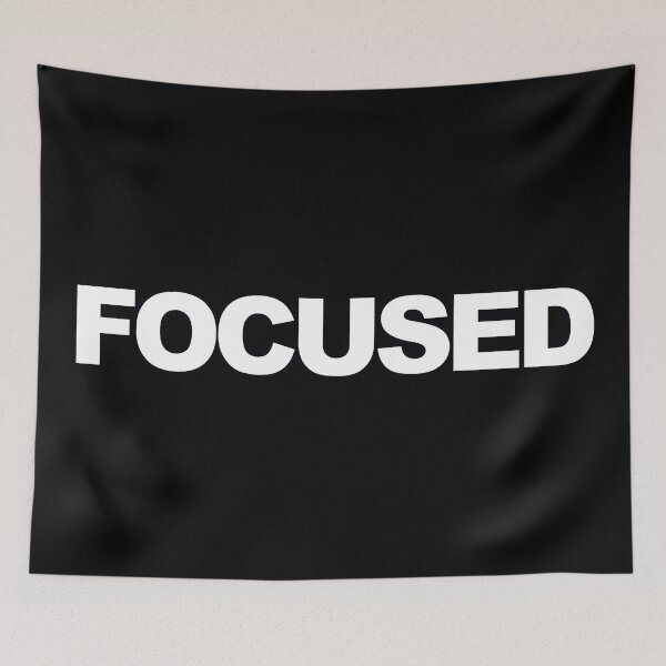 Item preview, FOCUSED — White Minimal Bold Type Statement designed and sold by WORDPAUSE.